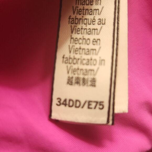 Victoria's Secret Bra Tshirt Lightly Lined Demi Front Close Racer Back Pink 34DD - Picture 11 of 11